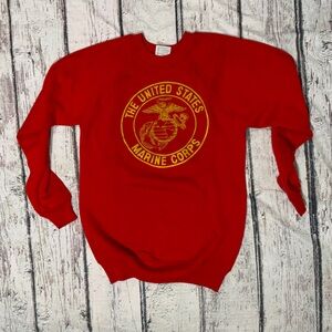 Vintage 1980s United States Marine Corps Semper Fidelis Military Sweatshirt